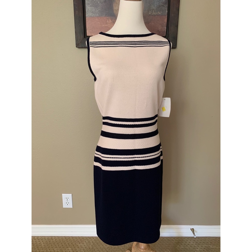 St. John Knit Dress Black and White
